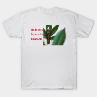 healing begins with cannabis T-Shirt